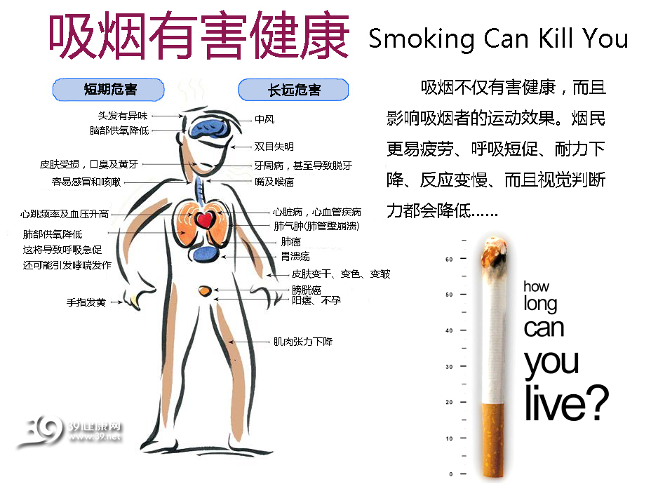 吸烟对人体各器官的危害